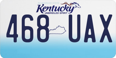 KY license plate 468UAX