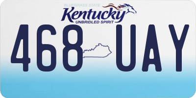 KY license plate 468UAY