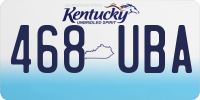 KY license plate 468UBA