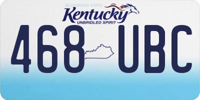 KY license plate 468UBC