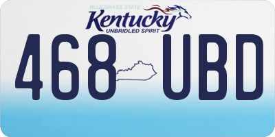 KY license plate 468UBD