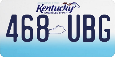 KY license plate 468UBG