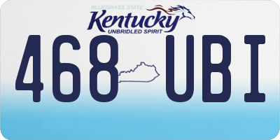 KY license plate 468UBI
