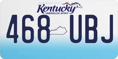 KY license plate 468UBJ