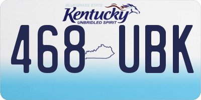 KY license plate 468UBK
