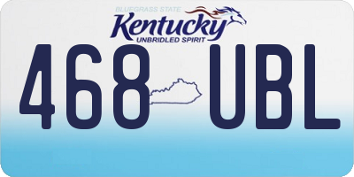 KY license plate 468UBL
