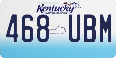 KY license plate 468UBM