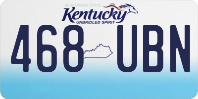 KY license plate 468UBN