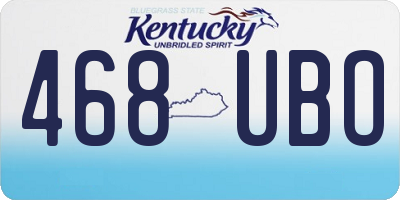 KY license plate 468UBO