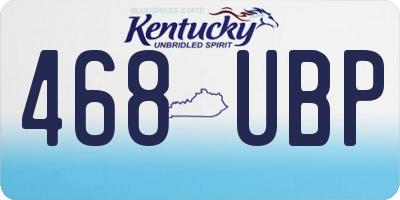 KY license plate 468UBP
