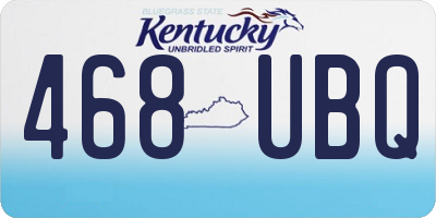 KY license plate 468UBQ