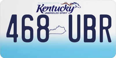 KY license plate 468UBR