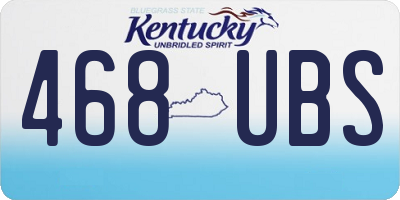 KY license plate 468UBS