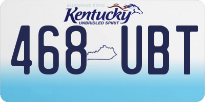 KY license plate 468UBT