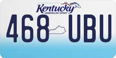 KY license plate 468UBU