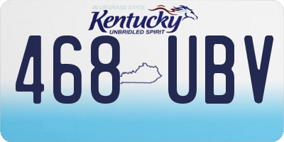 KY license plate 468UBV