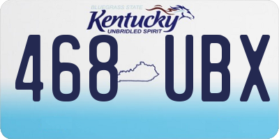 KY license plate 468UBX