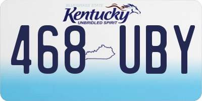 KY license plate 468UBY