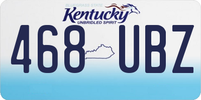 KY license plate 468UBZ