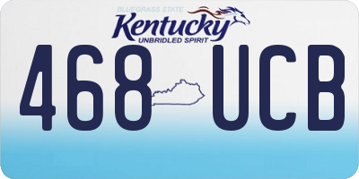 KY license plate 468UCB