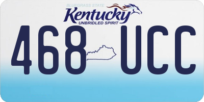 KY license plate 468UCC