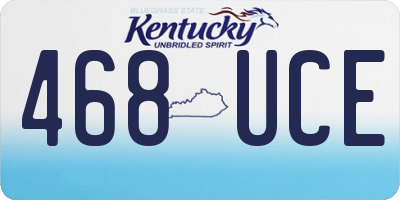 KY license plate 468UCE