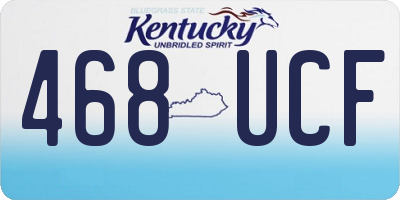 KY license plate 468UCF