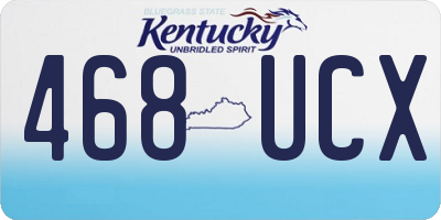 KY license plate 468UCX