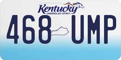 KY license plate 468UMP