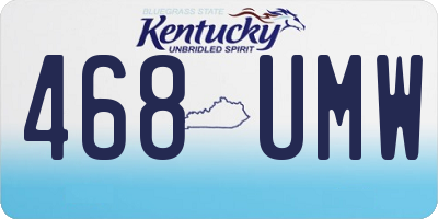 KY license plate 468UMW