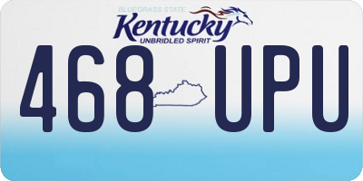 KY license plate 468UPU