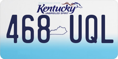 KY license plate 468UQL