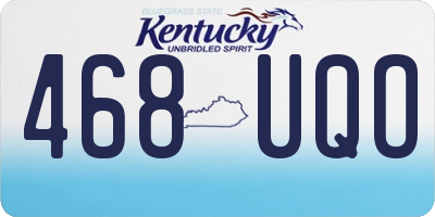 KY license plate 468UQO