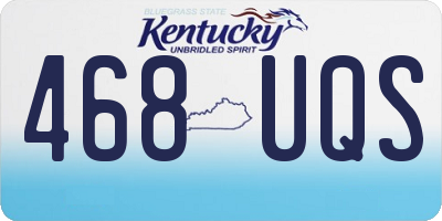 KY license plate 468UQS