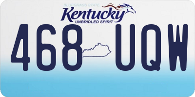 KY license plate 468UQW