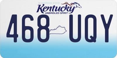 KY license plate 468UQY
