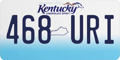 KY license plate 468URI