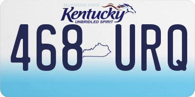 KY license plate 468URQ
