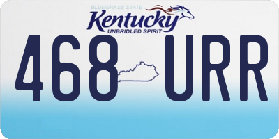 KY license plate 468URR