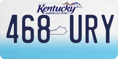 KY license plate 468URY