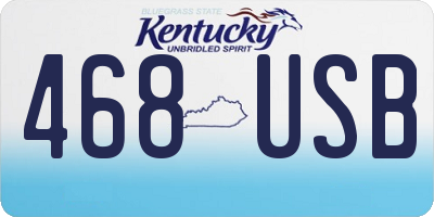 KY license plate 468USB