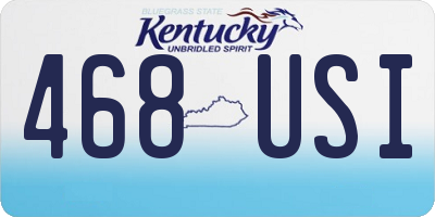 KY license plate 468USI