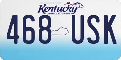 KY license plate 468USK
