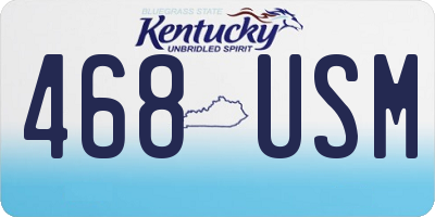 KY license plate 468USM