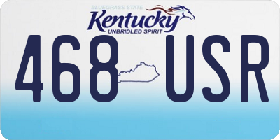 KY license plate 468USR