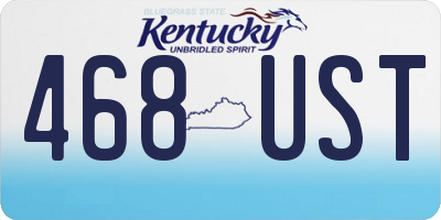 KY license plate 468UST
