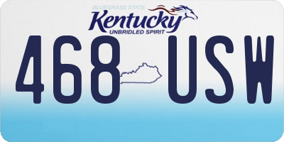 KY license plate 468USW