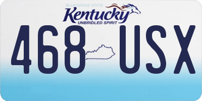 KY license plate 468USX