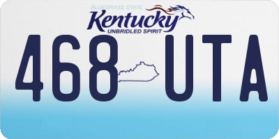 KY license plate 468UTA