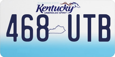 KY license plate 468UTB